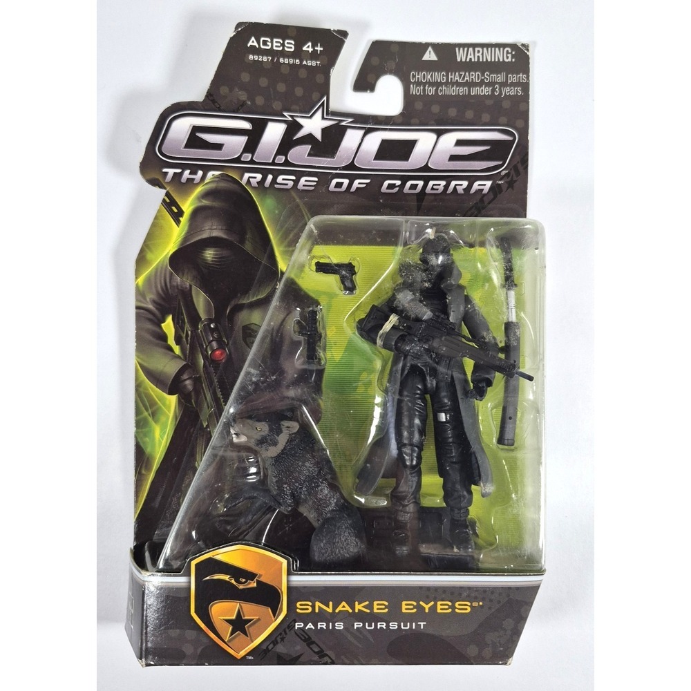 GI Joe The Rise Of Cobra Snake Eyes Paris Pursuit Black Timber New Figure 2009